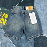 GETADME Heavyweight American retro denim shorts for men's summer 2025 new straight casual capre pants