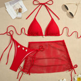 GETADME New Sexy Bikinis Female Swimsuits Women Three-Piece Swimwear Beach Swimming Wear Bathing Suits Brazilian Bikini Set Pool Bather