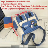 GETADME Nylon Messenger Bag Men Shoulder Bag Trendy Men's Messenger Bag, Student School Bag, Solid Color Crossbody Bags for Men Handbag