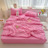 GETADME Quality Seersucker Cool Summer Quilt Soft-lightweight Breathable Blanket Thin Cloud-feeling Bare Sleeping Comforter Duvet Set