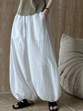 GETADME Oversized Bloomers 2025 New Summer Designer Elegant Fashion Women Lantern Pants Casual Loose Breathable Cotton Wide Leg Pants