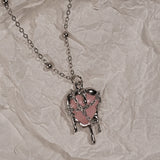 GETADME Y2K Sweet Cool Girl Personalized Creative Cross Love Pendant Necklace, Suitable for Daily Wearing