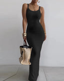 GETADME Dresses For Women 2025 Sexy Spaghetti Strap Color Printed Long Dress Evening Y2k Sleeveless Solid Skinny Bodycon Maxi Vestidos