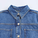 GETADME 유럽 및 미국 스타일 봄 신상품 라펠 싱글 브레스트 기질 통근용 긴팔 데님 드레스