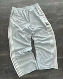 GETADME American Sweatpants Y2K Pants Men Gothic Hip Hop Letter Patch Retro Double Layer Design Baggy Elastic Waist Jogging Casual Pants