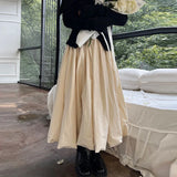GETADME fluffy skirt, spring 2025 new umbrella skirt for women, high waist and thin medium and long versatile cloud skirt for women