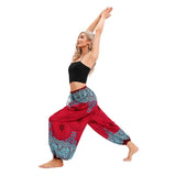 GETADME Boho Yoga Pants Women Hippie Harem Printed Dyeing High Waisted Wear Pantalone De Mujer Cintura Alta Calca Feminina Beach
