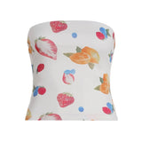 GETADME Fashion Chic Fruit Print Women Strap Tops Summer Simple Causal Cute Sweet Y2k Basic Blouses