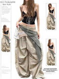 GETADME Summer Women Goblin Core Long Trousers Parachute Pants Harajuku Y2K Streetwear Loose Grunge 2000s Streetwear Hip-pop Sweat Pants