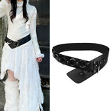 GETADME 여성용 새로운 스타일 스트릿 패션 펑크 벨트, 하프 스커트 아우터웨어 장식용 신치 벨트