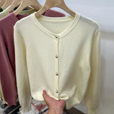 GETADME Autumn Winter Long Sleeve Sweaters Women Cardigans O-Neck Knitted Women Sweater Women Tops Knitwear Clothing Fashion JJ01