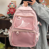 GETADME Japanese Style Transparent Ita Bag for Girls Comic Cons Large Capacity Women Backpack Fashion School Bags for College Student JK