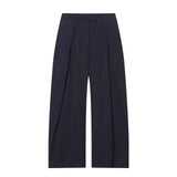 GETADME Women's Long Pants 2025 Autumn New Arrivals Military Green Pleated Loose Wide-Leg Pants Casual Fashion Stylish and Versatile
