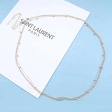 GETADME 세련되고 섹시한 라운드 비즈 체인 더블 허리 체인 심플한 금속 두꺼운 체인 바디 체인 여성용 배꼽 허리 장식