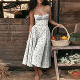 GETADME 2025 Summer Sexy Spaghetti Strap Long Dresses Slim French Vintage Elegantes Style Suspender Party Dress Vestidos Robes Longues