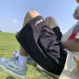 GETADME Y2k Men's Shorts Man Fluorescent Green Beach Pants Summer New Loose Quick-Dry Cotton Sports Gym Cargo Shorts Hip Hop Streetwear