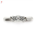 GETADME Women Carved Flower Cardigan Sweater Blouse Shawl Clips Shirt Collar Shawl Brooch Retro Duck Clip Clasps Charm Accessories Gift