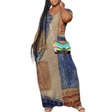 GETADME Women's Casual Maxi Dresses Summer Suspender Beach Dress Sundress with Pockets