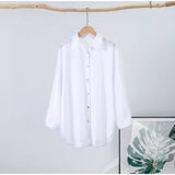 GETADME Fashion Loose Women's Shirts Long Sleeve Lapel Oversize Female Blouses 2025 Spring Summer Elegant Pink Cotton Linen Lady Shirts