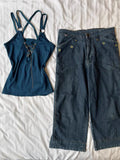 GETADME American Vintage Blue Hollow Out Camisole Vest 2025 Spring Summer New Y2k Star Chain Spice Girl High Street Tank Top Y2k Top