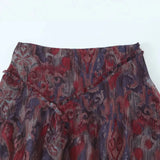 GETADME ZBZA 여성용 메탈릭 라인 미니 스커트 하이웨이스트 러플 A라인 사이드 지퍼 숏 스커트 봄 여름 신상품 캐주얼 시크 스커트