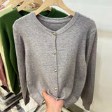 GETADME Autumn Winter Long Sleeve Sweaters Women Cardigans O-Neck Knitted Women Sweater Women Tops Knitwear Clothing Fashion JJ01