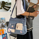 GETADME Nylon Waterproof Canvas Women Handbags Shoulder Bag Japanese Ladies Messenger Bag Student School Crossbody Bags for Girl Satchel