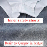 GETADME Summer New Womens Vintage Denim Skirts Korean Fashion High-Waisted Slim Mini Skirt Woman Elegant All-Match A- Line Bodycon Skirt