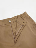 GETADME Women's Plain High Waist Cargo Pants, Street Fashion Casual Pocket Button Trousers for Daily Wear, Ladies Bottoms for All Season