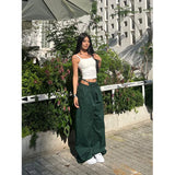 GETADME Y2K 블랙 카고 팬츠 여성 스트리트웨어 레이스업 배기 스웨트 팬츠 하라주쿠 오버사이즈 와이드 레그 조거 팬츠 갸루 트랙 팬츠