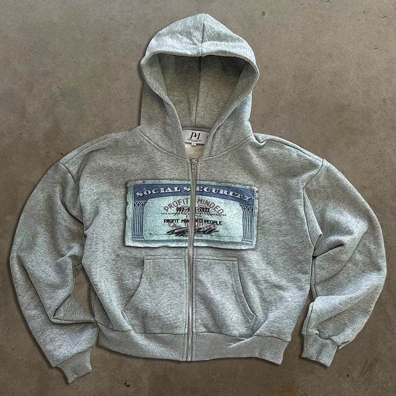 Ensemble GETADME sweat-shirt à capuche manches longues, style rétro hip-hop, coupe droite, imprimé diamant, pour fille sexy