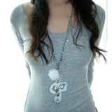 GETADME Y2K Jewelry Musical Notes Wings Heart Pendant Necklace for Women Harajuku Kawaii Accessories Korean Fashion Chain Necklace Punk