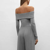 GETADME Trendix Cross Neck Long Sleeve Shirts For Women Sexy Off Shoulder Solid Slim Short Tops Club Casual Party Bodycon T-shirt Ladies