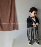 GETADME 8954T Children Pants Spring and Autumn New Casual Loose Boy's Wide-leg Pant Harem Pants 1-7Y Kid's Trousers