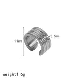GETADME 인기 상품 18K 골드 컬러 스테인리스 스틸 다층 귀 클립 방수 금속 유니크 패션 트렌디 여성 선물
