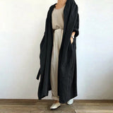 GETADME New Casual Women's Long Sleeved Shirt Dress Versatile Long Windbreaker Jacket Spring/summer 2025
