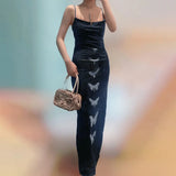 Getadme Summer Dress For Women New Sleeveless Fashion Print Backless Slim Strap Dress Casual Elegant Club Sexy Party Long Dresses Female