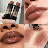 GETADME Lipstick Red Brown Lipstick Waterproof Moisturizing Mirror Lip Gloss Natural Long-Lasting Makeup Valentine's Day Gift