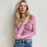 GETADME 여성 봄 섹시 레드 바디수트 노백 솔리드 코르셋 슬림 패션 크로스 바디수트 긴팔 캐주얼 여성 니트 롬퍼