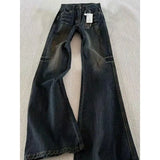GETADME Classic Retro Flare Denim Men's Jeans Bootcut Stretch Cotton Men's Pants Vintage Style Unique Nostalgic Comfort Casual Slim