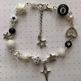 Handmade ball star beaded dice bracelet coquettish y2k gothic bracelet