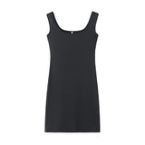 GETADME 2025 Summer New Women's Solid Color Strap Casual Dress