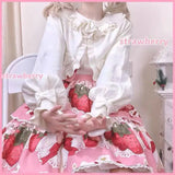 GETADME 카와이 로리타 크롭 니트 가디건, 하트 레이스 오픈워크 스프링 커버업, 일본식 빈티지 스타일 자외선 차단 스웨터 