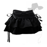GETADME New Fashion Women Hot Girl Sweet Kawaii Bow Vintage Y2k Clothes American Streetwear Sexy Summer A-line Gothic Mini Denim Skirts