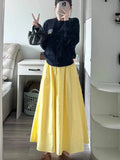 GETADME Elastic waist slim pants skirt summer and autumn leisure loose long skirt women's clothing