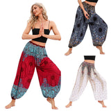 GETADME Boho Yoga Pants Women Hippie Harem Printed Dyeing High Waisted Wear Pantalone De Mujer Cintura Alta Calca Feminina Beach