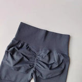 GETADME 여성용 하이웨이스트 스포츠 반바지 피치 힙 리프팅 허리 조임 슬리밍 러닝 트레이닝 피트니스 의류