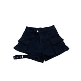 GETADME 여성 다크 아카데미아 고스 하라주쿠 패션 갸루 케이팝 진 반바지 데님 그런지 핫 팬츠 2000년대 미학 그런지 타이드 고블린 코어