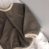 GETADME Children's Sweatshirt For Boys Girls Top Clothes Spring Autumn Cotton Long Sleeve T-Shirt Kids Casual Striped Tops Clothes1-8T