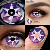 GETADME Eyeshare lentes de contato coloridas para olhos, 2 peças, anime, cosplay, lentes coloridas, azul, roxo, dia das bruxas, lentes de contato, maquiagem de beleza